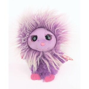 TY Beanie‎ Frizzys 2014 Zwippy the Purple Big Sparkle Eyed Monster 6" w/ Tags